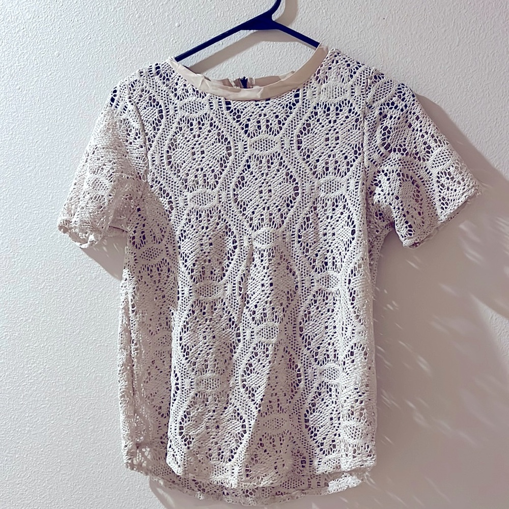 Cream Lace Blouse